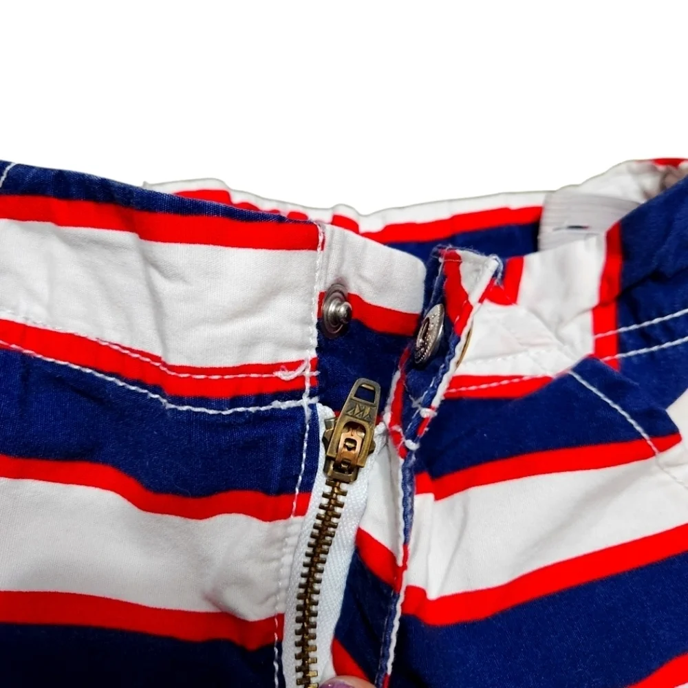 Gymboree Red White Blue Striped Unisex Size 6 Shorts USA America Patriotic